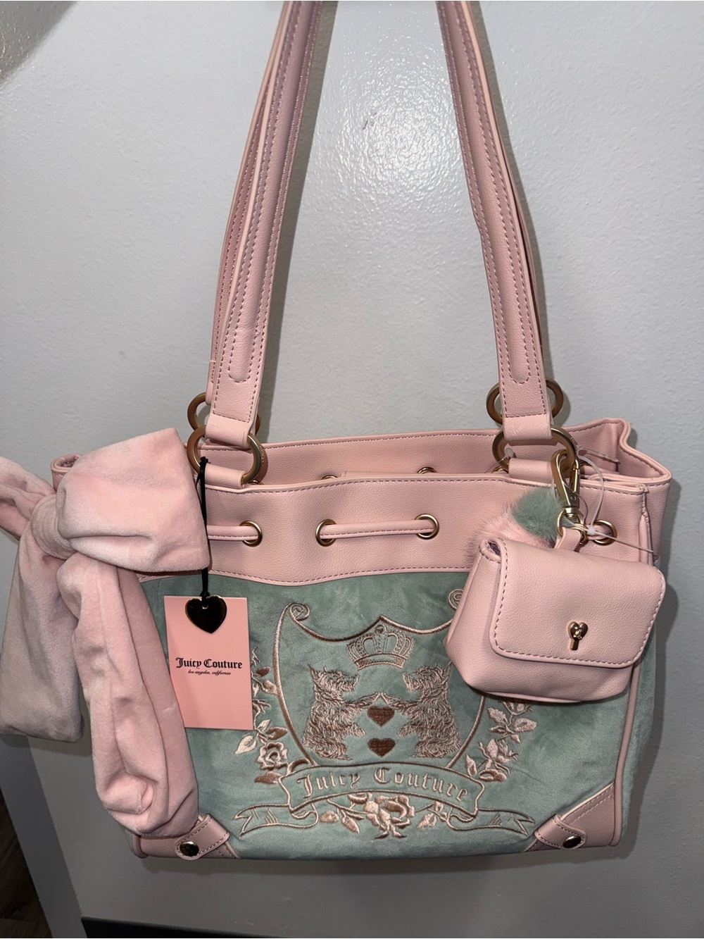 NEW Juicy Couture NEW LOVE CHAPTER Daydreamer TOTE in Frosty Green